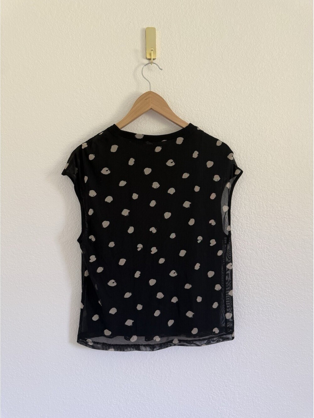 Evereve Mcclane Muscle Top Women's Size X-Small Polka Dot Printed Blouse - Picture 5 of 7